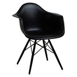 Vitra Eames DAW 43cm Armchair Black / Black Maple